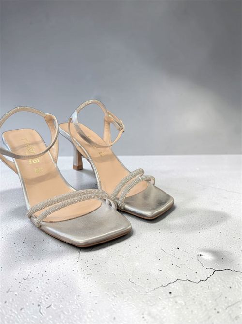 sandalo glitter punta quadrata NILA NILA | AB395R088ARGENTO